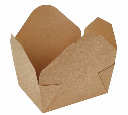Контейнер бумажный 900мл 150x115x70мм ECO FOLD BOX цвет Крафт/Белый DoECO (х15/240)