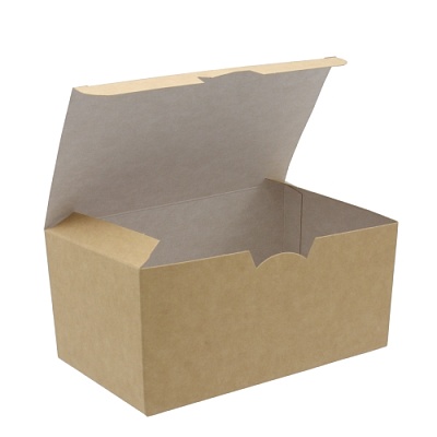 Коробка картонная для наггетсов 150x91x70мм FAST FOOD BOX 9 шт. Размер L (миди)ламинированный цвет Крафт/Белый Packton (х230)